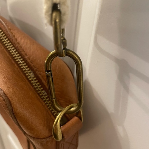 Madewell Brown Leather Crossbody Bag with Cream Strap - Picture 4 of 9